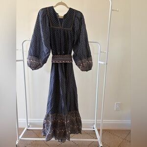 AE77 Maxi Dress in Navy, Size XS, Oversized